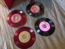 (35) Vintage 45 rpm Records including two record album cases. Free Shipping.