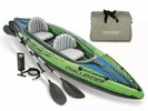 Intex K2 Challenger Kayak 2 Man Inflatable Canoe With Aluminium Oars & Hand Pump