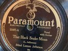 Paramount 12407 BLIND LEMON JEFFERSON Black Snake Moan 78 rpm 1926 G+/V-  crack
