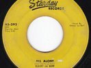 Hypnotic Rockabilly SLEEPY LA BEFF All Alone / I'm Through 45 Starday HEAR