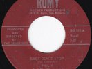 Primitive TX Garage PHIL V AND THE VISCOUNTS Baby Don't Stop 45 Romy HEAR