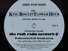 GREG KIHN BAND 3/10/85 KING BISCUIT FLOWER HOUR 2XLP VG+ w/ promo sheet **