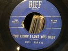THE DEL RAYS 45 You Know I Love You Baby TEXAS R&B 1961 on RIFF - HEAR