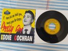 EDDIE COCHRAN RARE 45 LONDON DEMO UK. PRETTY GIRL/TERESA YELLOW LABEL EX++, pic