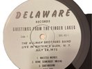 THE ALLMAN BROTHERS BAND live in watkins glen DELAWARE unofficial LP 1973 Rare
