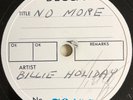 78rpm / Billie Holiday / No More  / Metal Acetate disc