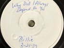 Billie Holiday / Why Did I Always Depend On You / Test Pressing