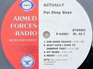 Pet Shop Boys-Actually / Elton John RARE AFRTS Armed Forces Radio DJ Promo LP