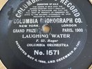 78 RPM Columbia Disc Record #1571 LAUGHING WATER One Sided 1903 VV