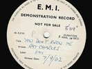 RAY CHARLES You Don't Know Me 7 Inch EMI 1962 Acetate R&B Soul Jazz & Pop Music