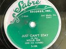 Willie Nix 78 All By Yourself / Just Can't Stay SABRE 104 E+ blues R&B