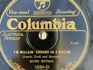 Columbia 1830D Ruth Etting WALKING AROUND IN DREAM  1929  78rpm NEW store stock