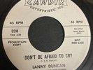LANNY DUNCAN Rare Teen R&R 45 Thank You For Your Love b/w Don't Be Afraid To Cry