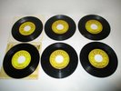 Johnny Cash 45 Sun Record Lot (6) Mean Eyed Cat - Oh Lonesome Me - Thanks A Lot
