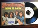 BADFINGER 45 P/S ' LOVE IS EASY ' PROMO WHITE LABEL - GERMANY ( 1973 ) EX +