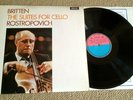 BENJAMIN BRITTEN - SUITES  FOR CELLO - STEREO FACTORY SAMPLE - ROSTROPOVICH LP