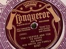 Conq 8787  Kid Smith & Family  TEN I SERVE 78 rpm 1936  COUNTRY  E