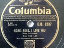 Rare 78 Rpm Record By Miss Hue Lee; Rose Rose I Love You 10” Sung In Chinese.