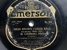 JAZZ: LOUISIANA FIVE - ‘HIGH BROWN BABIES BALL’ RARE 12” 1919 EMERSON 78