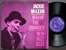 JACKIE MCLEAN Makin' The Changes LP NEW JAZZ NJLP 8231 RVG MONO Mal Waldron