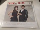 She & Him Christmas Party NM Original RUBY RED Vinyl LP Record & Insert 2016 OOP