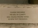 NEW Neil Young Prairie Wind CLASSIC RECORDS PW00145 Clarity Test Press,self,away