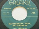 JOE JOHNSON: RATTLESNAKE, BABY, RATTLESNAKE 1965 RARE NORTHERN SOUL PROMO 45rpm