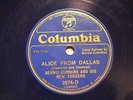 JAZZ BERNIE CUMMINS & HIS NEW YORKERS Alice From Dallas BLUE WAX COLUMBIA 2874 E