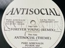 Antisocial Forever Young Remix Rave Happy Hardcore Vinyl Pure Adrenalin Records