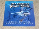 GREAT WHITE Jack Russell's - Once Bitten Acoustic Bytes (blue) VINYL LP   SIGNED