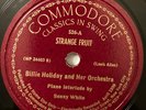 Billie Holiday-Strange Fruit-78 rpm Commodore 526 (E+) NYC 1939