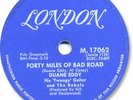 Rare 1959 DUANE EDDY & Guitar Rock’n Roll 78 RPM Record. Forty Miles of Bad Road