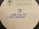 Rare Bill Anderson and Roger Miller Acetate Recording. Tree Publishing Company