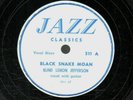 204g5.  Blind Lemon Jefferson - Black Snake Moan & Match Box Blues - JazzCla 511