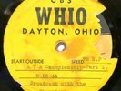 WHIO Dayton OH Radio Transcription ATA Championships Live August 1944 78 RPM 10