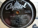 78 rpm- Billie Holiday-jazz song stylist- Trav'lin Light- billed as Lady Day E-