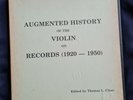Augmented history of the violin on records 1920-1959. Thomas Clear. Box set.