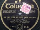 78 RPM THE KIT CAT BAND & AL STARITA - Red lips, kiss my blues away COL 4447