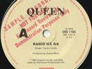 QUEEN 45: RADIO GA GA/ b/w I GO CRAZY  AUSSIE  EMI 1184  DEMO COPY  1984
