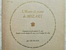 LILI KRAUS Mozart Piano Works FRENCH LP LES DISCOPHILES FRANCAIS DF 94