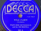 78 rpm Fletcher Henderson-Wild Party / Rug Cutter's Swing 1935 Decca 342