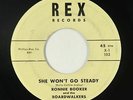 Doo-Wop Teen 45 - Ronnie Booker & Boardwalkers - She Won't Go Steady - Rex - mp3