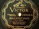 VICTOR20948 ; JELLY ROLL MORTON'S RED HOT PEPPERS Beale Street Blues/ The Pearls