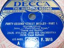 JACK HYLTON--forty-second street medley--decca 3619--B ETAT -- GOOD