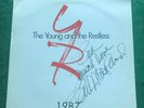 THE YOUNG AND THE RESTLESS 1987 -- SIGN JACKET  RARE.