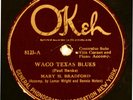 78 RPM - Mary Bradford/Ada Brown + Bennie Moten - ? - Okeh 8123 - condition V