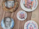 LARRY FLYNT  FOR PRESIDENT 5 LARGE RARE BADGES CAMPAIGN BUTTONS HUSTLER FLYNT