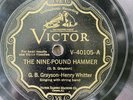 Victor 40105 Grayson & Whitter NINE POUND HAMMER Country 78rpm 1929 E+