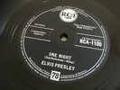 ELVIS PRESLEY : ONE NIGHT  /  I GOT STUNG.  UK. 78.rpm (1959)