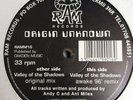 ORIGIN UNKNOWN - VALLEY OF THE SHADOWS / AWAKE 96 - RAM RECORDS RAMM16 JUNGLE